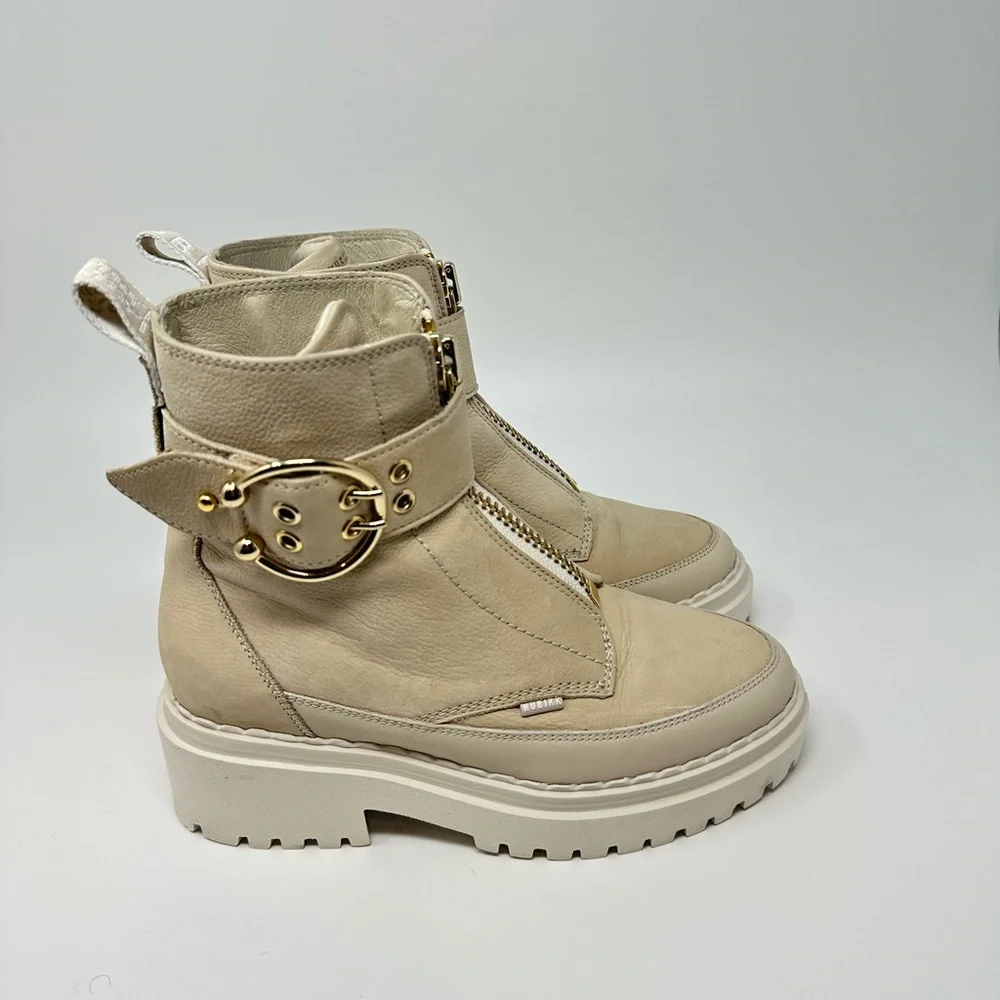 Nubikk lace up Ankle Boots Fae Ray in Sand Women's EU 36/US 5.5